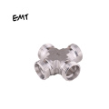 EMT certificated stainless steel fittings hydraulic four-way connections